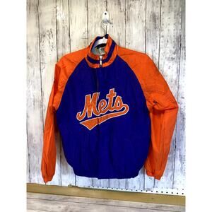 Apex One NY Mets Vintage Jacket - Blue/Orange - Large -